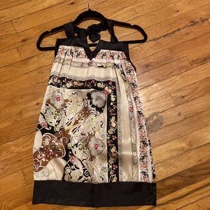 Sleeveless silk blouse